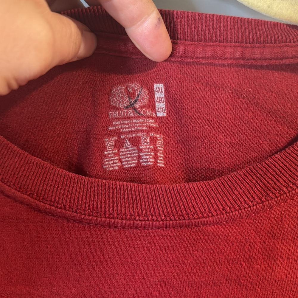 Brick red long sleeve tee shirt - Picture 3 of 10
